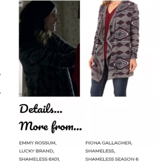 Lucky Brand Southwestern Grey Multi Aztec Tribal Open Long Duster Cardigan - Picture 4 of 10